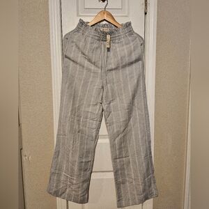 Madewell Smocked Huston Pull-On Full Lenght Pants XXS Stripe